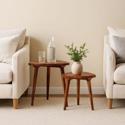 Parola Sheesham Wood Nesting Table Set