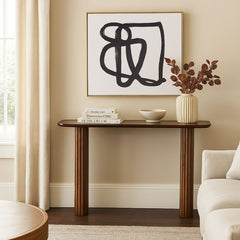 Fluted Solid Wood Console Table