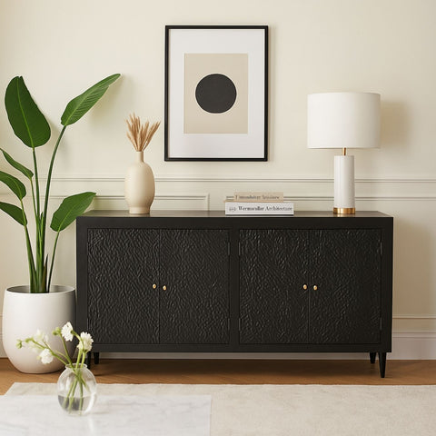Narissa 4-Door Sideboard in Solid Mango Wood