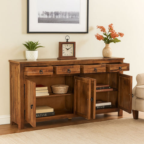 Vintage 4-Door Sideboard with Drawers