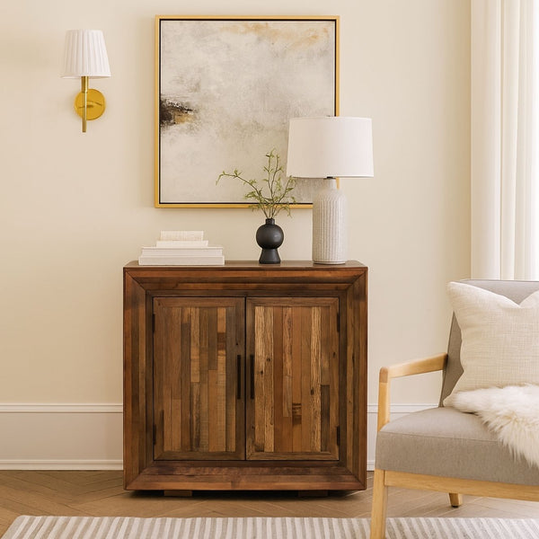 Uptown Rustic Framed Mango Wood Cabinet