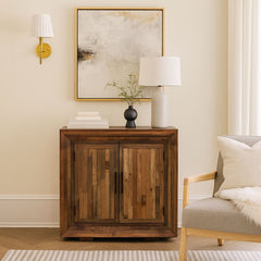 Uptown Rustic Framed Mango Wood Cabinet