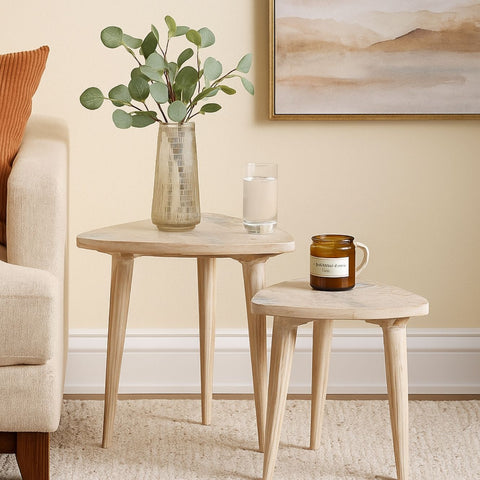 Parola Sheesham Wood Nesting Table Set