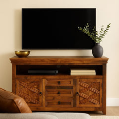 Mason Mango Wood 3-Drawer 2-Door Media Sideboard
