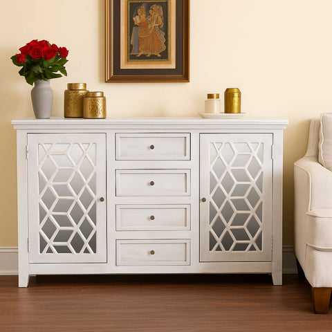 Lowell Louisa White Geometric Chest