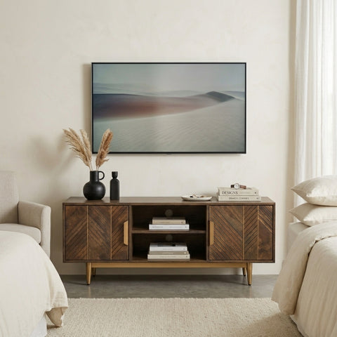 Edra Dark Mango Wood Wide TV Unit