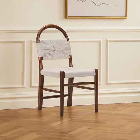 Winslet Mid-Century Modern Dining Chair with Woven Seat