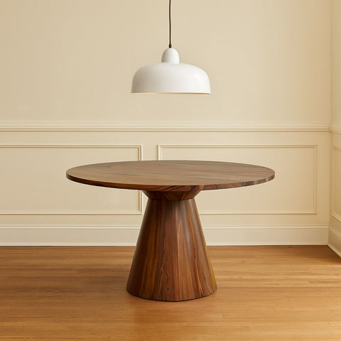 Nandin Mango Wood Pedestal Dining Table