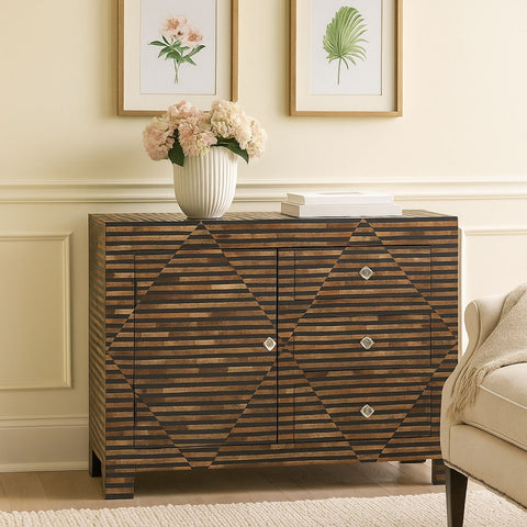 Modern Mosaic Inlaid Sideboard