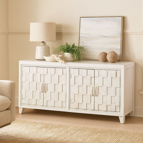 Alabaster Mosaic 4 Door Sideboard
