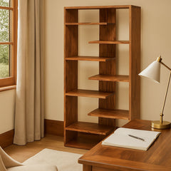Live Edge Sheesham Wood Designer Book Rack