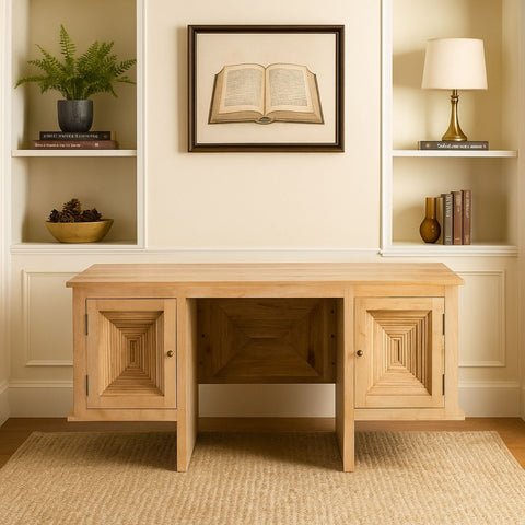 Patwin Carved Mango Wood Writing Desk