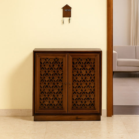 Kalpana Mango Wood Entryway Shoe Cabinet