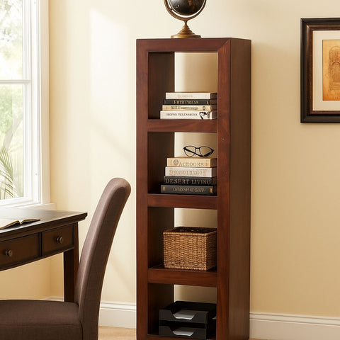 Kamdhenu Sheesham Wood 4-Hole Open Bookcase