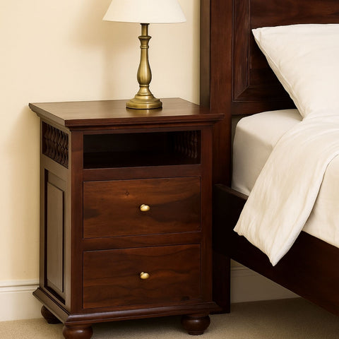 Aruna Carved Spindle Night Stand