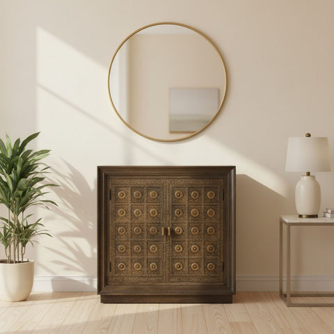 Jaree Hand-Embossed Metal Cabinet