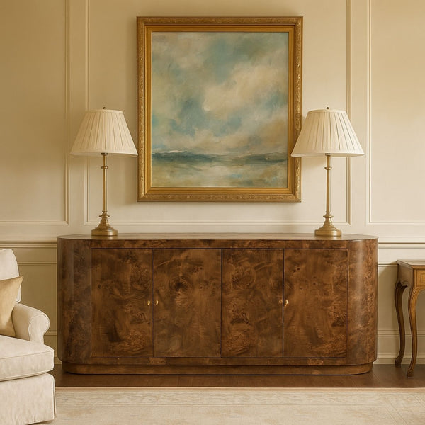 Medyna Burl Veneer 4-Door Sideboard