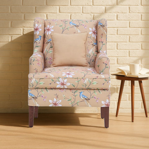 HC Single Seater Sofa – Floral Upholstery Armchair