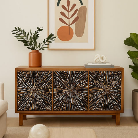 Jesper Mango Wood Bone Inlay Sideboard