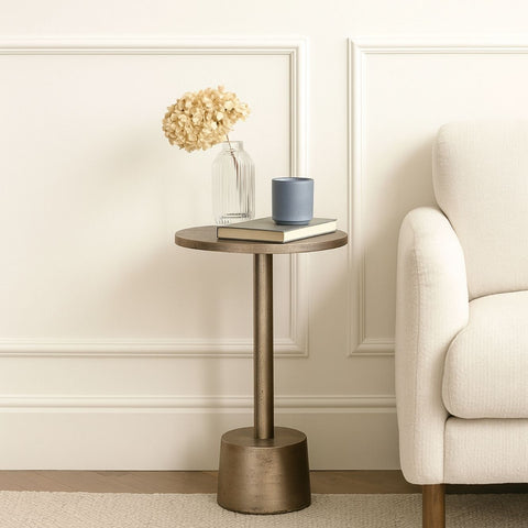 Modern Minimal Metal Accent End Table