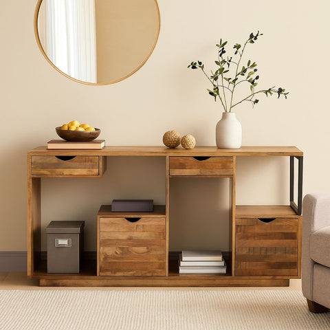 Cubist 4-Drawer Console Table