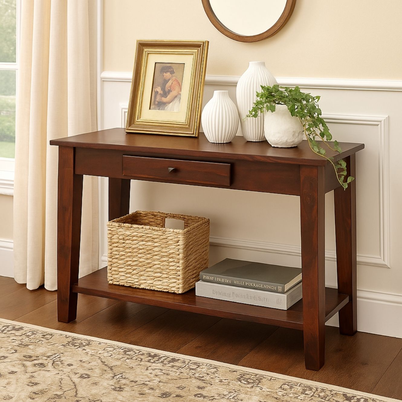 Aristotle Sheesham Wood Console Table