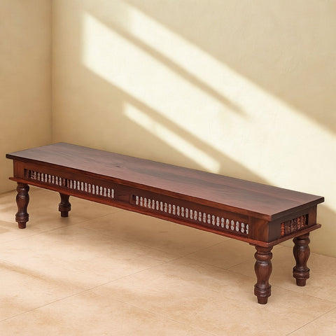 Rani Sheesham Wood Carved Dining Bench