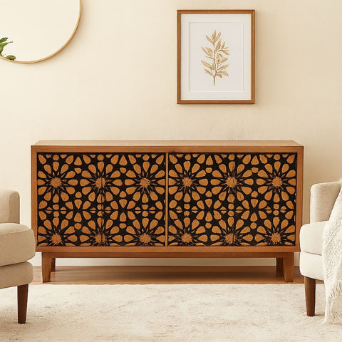 Liva Mango Wood Bone Inlay Chest