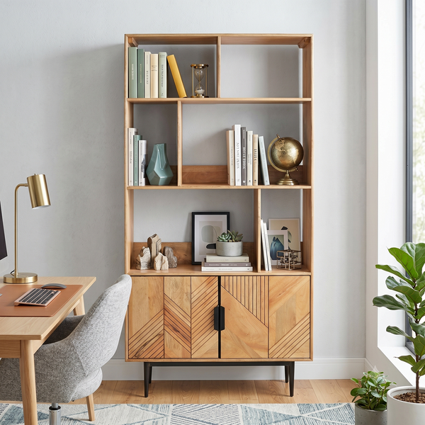 Edra Light Mango Wood Storage Bookcase