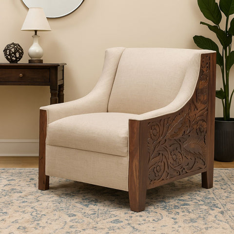 Savitri Sheesham Wood Single Seater Sofa