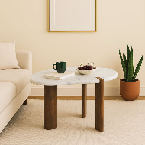 Modern Marble Top Coffee Table