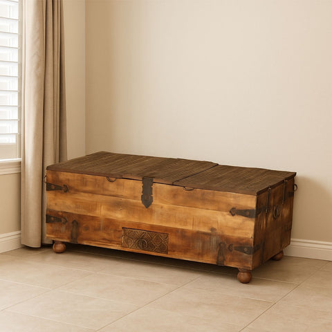 Rustic Multi-Wood Bar Trunk