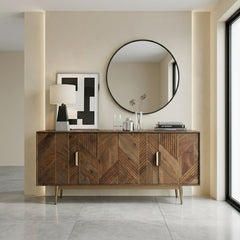 Edra Dark Mango Wood 4-Door Sideboard