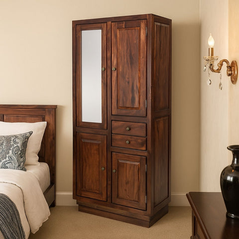 Dhanvantari Sheesham Wood Wardrobe