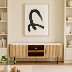 Karlen Mango Wood & Marble Top TV Unit