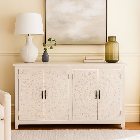 Carved Lace 4-Door Sideboard