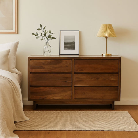 Conall 6-Drawer Dresser in Solid Mango Wood