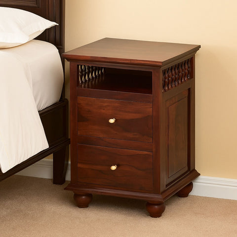 Aruna Carved Spindle Night Stand