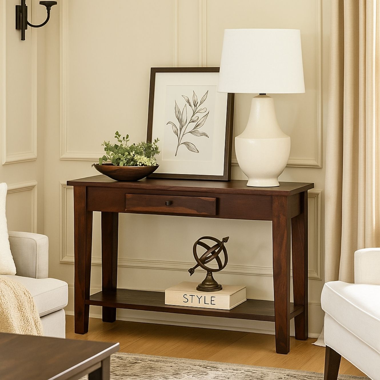 Aristotle Sheesham Wood Console Table