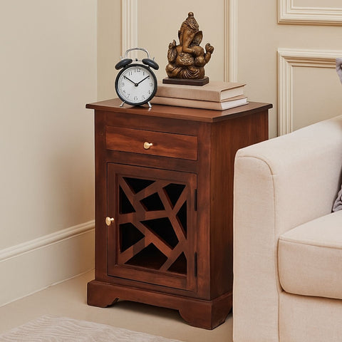 Blue City Sheesham Wood Night Stand