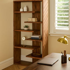 Live Edge Sheesham Wood Designer Book Rack