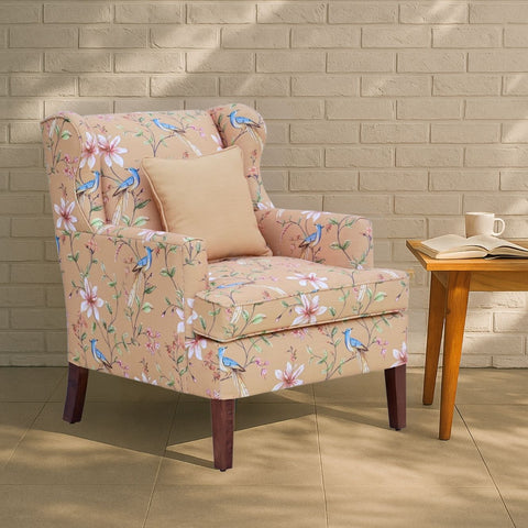 HC Single Seater Sofa – Floral Upholstery Armchair