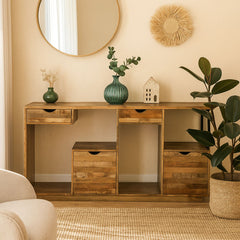 Cubist 4-Drawer Console Table