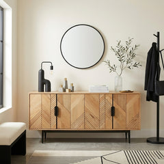 Edra Light Mango Wood 4-Door Sideboard