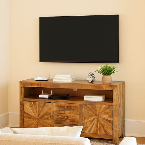 The Cayley Geometric 3-Drawer Media Sideboard