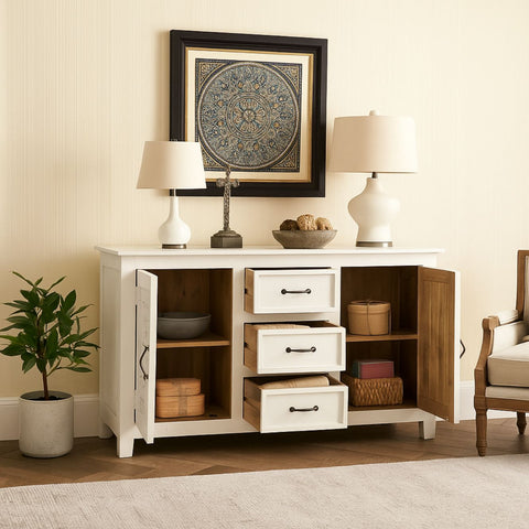 Carved Lace Solid Wood Sideboard