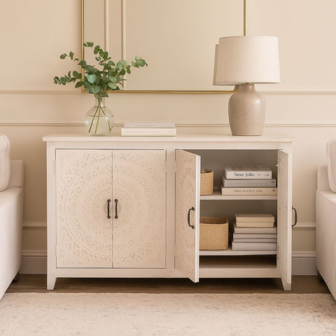 Carved Lace 4-Door Sideboard