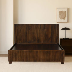 Reed Mango Wood King Storage Bed