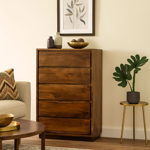 5-Drawer Poster Chest in Natural Finish