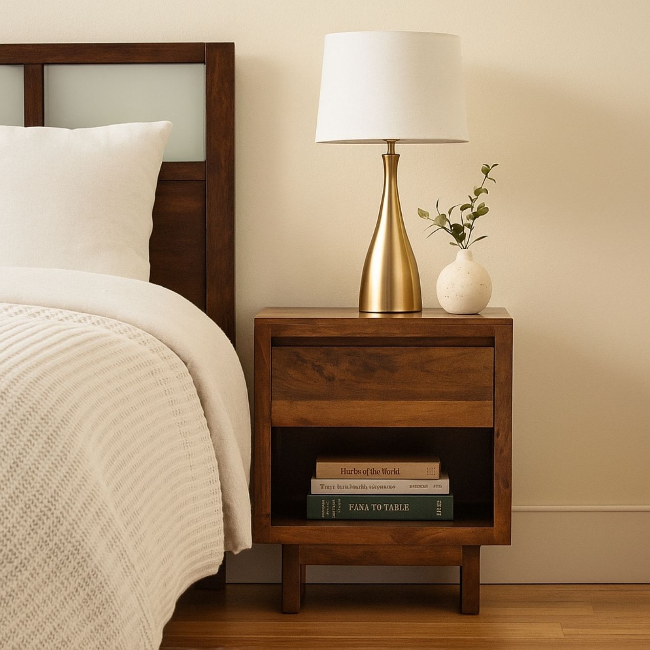 Conall Mango Wood Nightstand